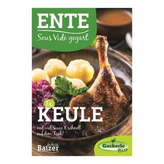 Entenkeule Sous vide mit Soße, ca. 400 g