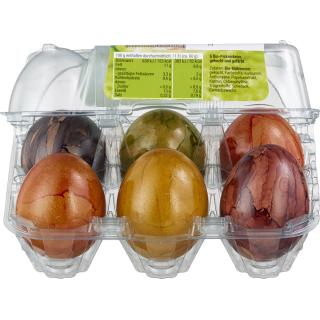 Eier gefärbt, gepackt, 6 St, Klein Westerwald