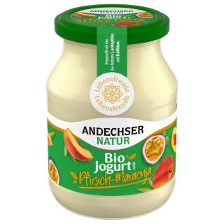 Joghurt mild Pfirsich-Maracuja, 500 g Glas