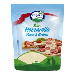 Mozzarella gerieben, Pizza & Gratin, 150 g Beutel
