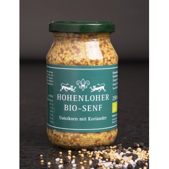 Hohenloher Bio-Senf Ganzkorn m. Koriander, 250 ml