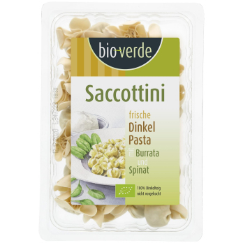 Dinkel Saccotini, gefüllt mit Spinat, 250 g