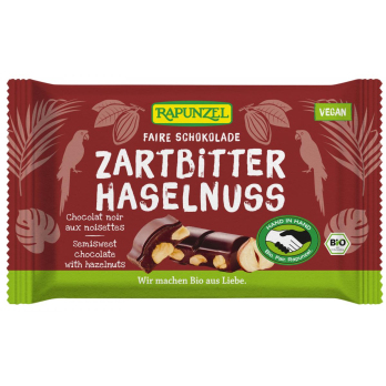 Zartbitter Schokolade mit ganzen Haselnüssen, Rapunzel