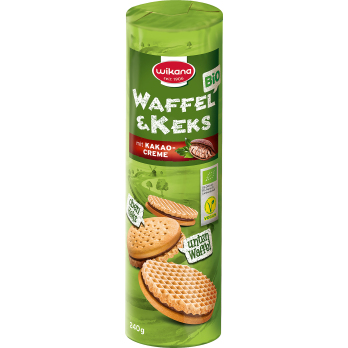 Waffel & Keks mit Kakaocreme, 240 g, Wikana