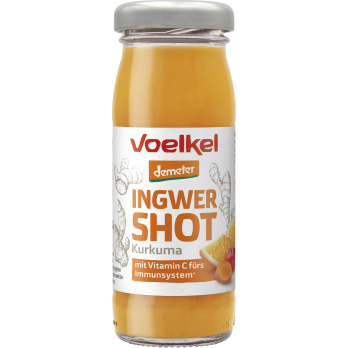 Shot Ingwer & Kurkuma, Voelkel 95 ml Flasche
