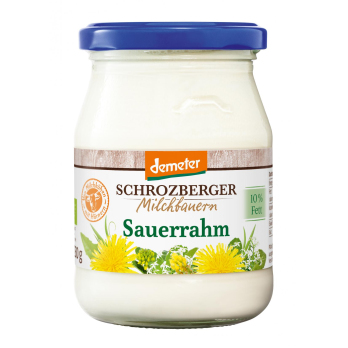 Sauerrahm, 250 gr Glas, Schrozberg Milchbauern