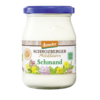 Schmand, 250 g Glas, Schrozberger Milchbauern