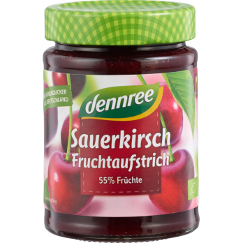Sauerkirsche, Fruchtaufstrich, dennree, 340 g