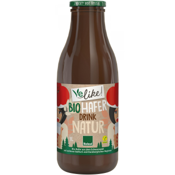 Haferdrink Natur, frisch von Velike! , 1 ltr Flasche