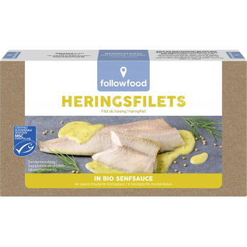 Heringsfilet in Bio-Senfsauce