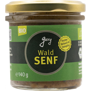 Senf Waldsenf mit Bärlauch & Steinpilzen, 140 g Glas