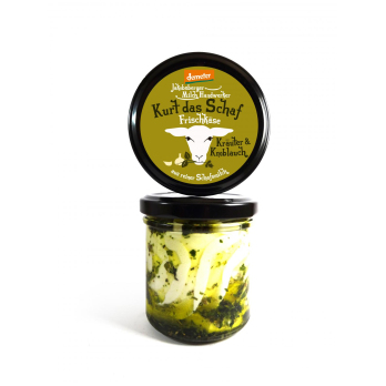 Frischkäse Kurt das Schaf,  (Kräuter & Knoblauch), aus reiner Schafsmilch