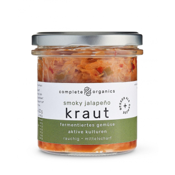 smoky jalapeño kraut, fermentiertes Kraut im Glas