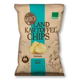 Chips mit Salz, Landkartoffelchips  125 g
