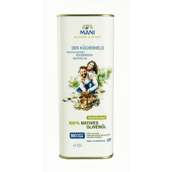 Olivenöl nativ,  Mani, 1,5 ltr Dose