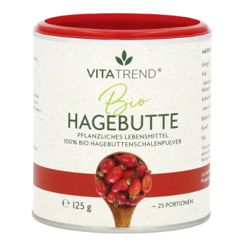 Hagebutten Pulver, VitaTrend, 125 g. Dose