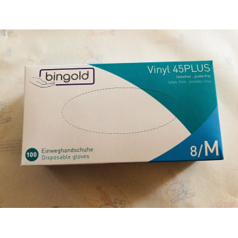 Vinylhandschuhe, Gr. M, 100 Stück Packung